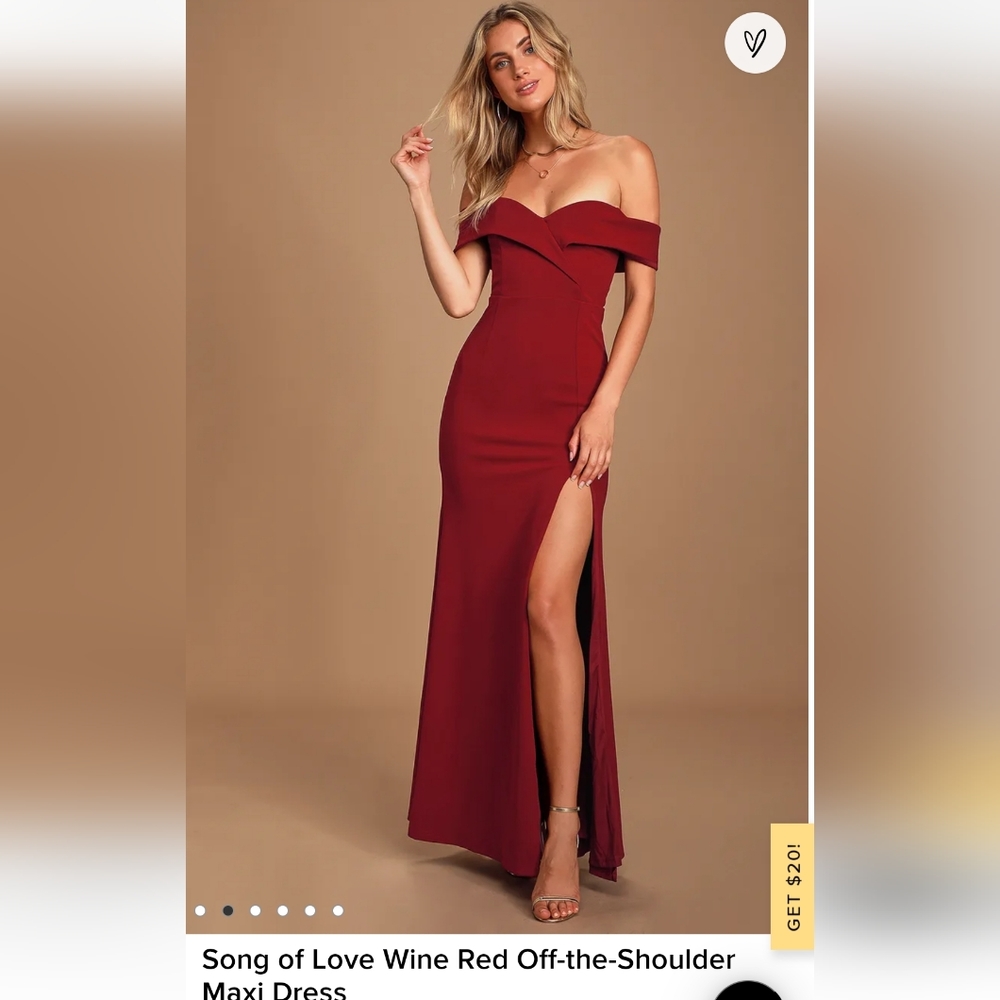 Lulu's Song of Love Off the Shoulder Maxi Dress